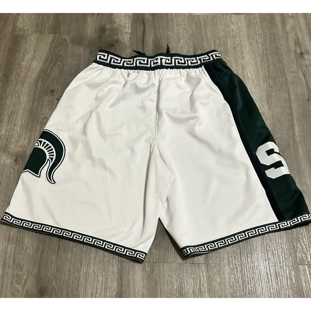 Nike Michigan State Spartans Basketball Shorts Mens XL Throwback Game Player